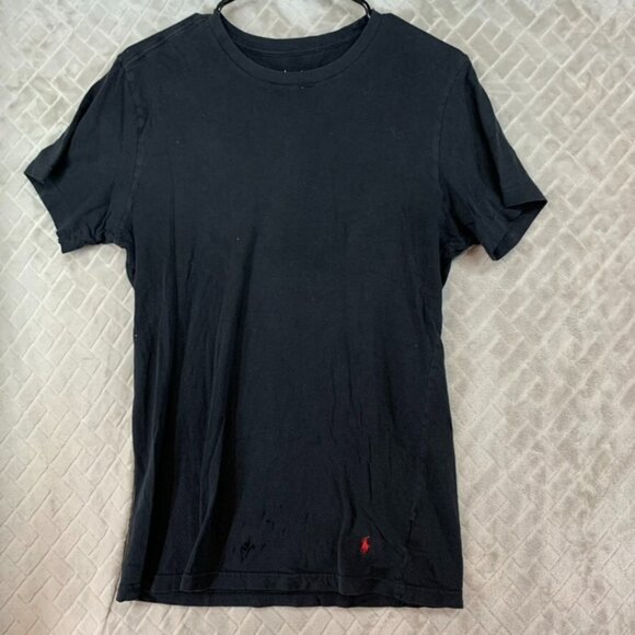 Ralph Lauren Other - Polo Ralph Lauren Mens Medium Slim Fit T-Shirt Black Red Pony Short Sleeve *flaw